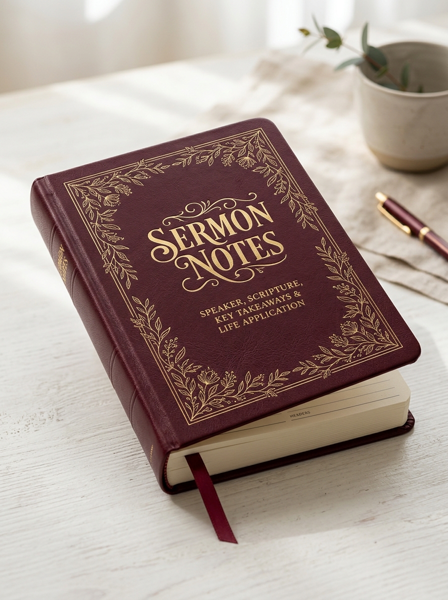Sermon Notes Journal Cover